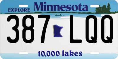 MN license plate 387LQQ