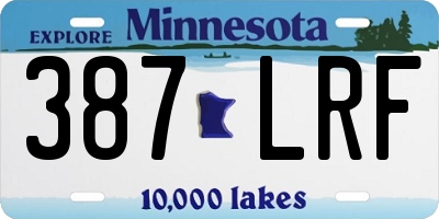 MN license plate 387LRF