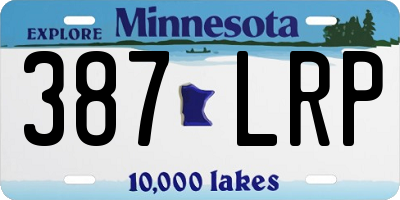 MN license plate 387LRP