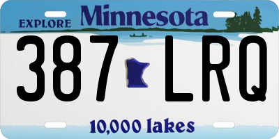MN license plate 387LRQ
