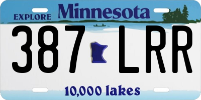 MN license plate 387LRR