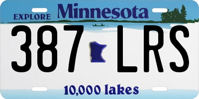 MN license plate 387LRS