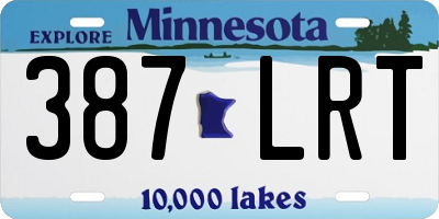 MN license plate 387LRT