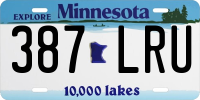 MN license plate 387LRU