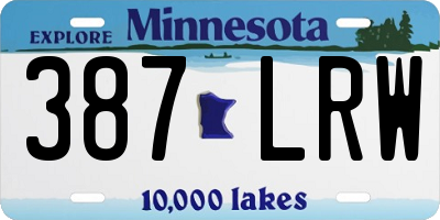 MN license plate 387LRW