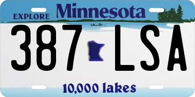 MN license plate 387LSA