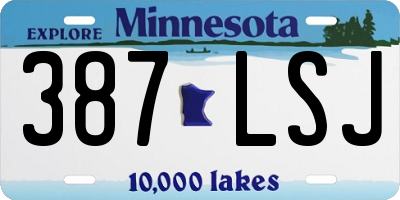 MN license plate 387LSJ