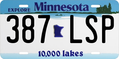 MN license plate 387LSP