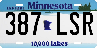 MN license plate 387LSR