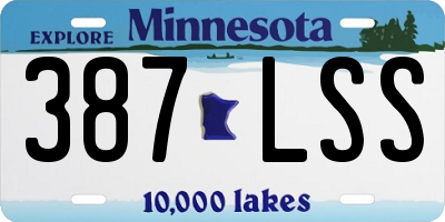 MN license plate 387LSS