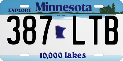 MN license plate 387LTB