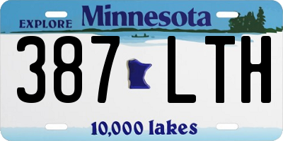 MN license plate 387LTH