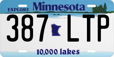 MN license plate 387LTP