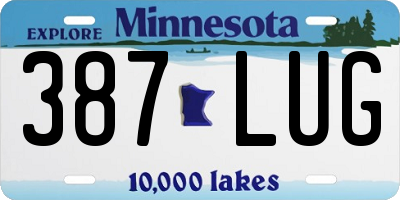 MN license plate 387LUG