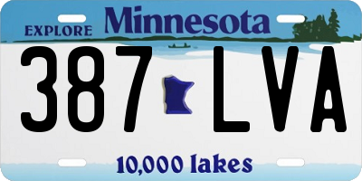 MN license plate 387LVA