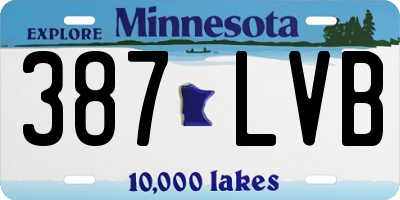 MN license plate 387LVB