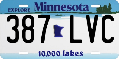MN license plate 387LVC