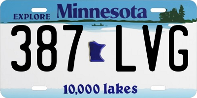 MN license plate 387LVG