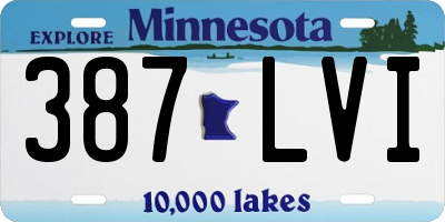 MN license plate 387LVI