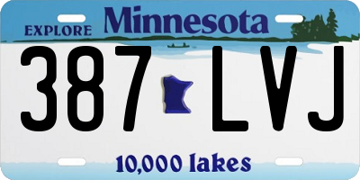 MN license plate 387LVJ