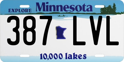 MN license plate 387LVL