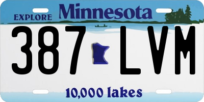 MN license plate 387LVM