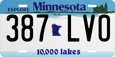 MN license plate 387LVO