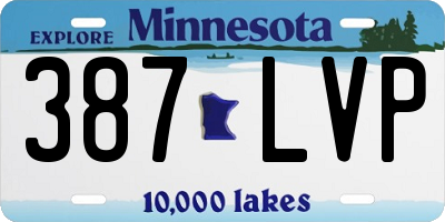 MN license plate 387LVP