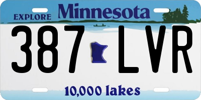 MN license plate 387LVR