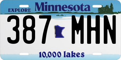 MN license plate 387MHN