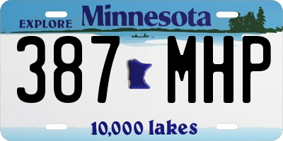 MN license plate 387MHP