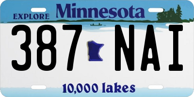 MN license plate 387NAI