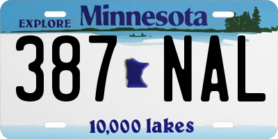 MN license plate 387NAL