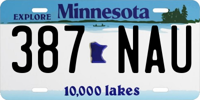 MN license plate 387NAU