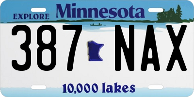 MN license plate 387NAX