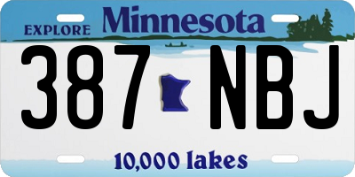 MN license plate 387NBJ