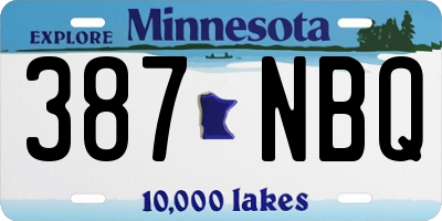MN license plate 387NBQ