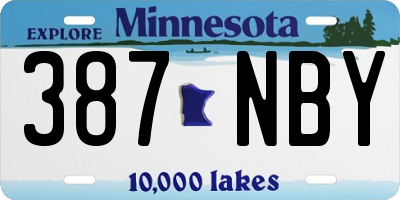 MN license plate 387NBY