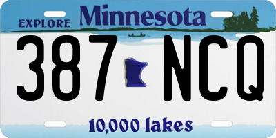 MN license plate 387NCQ