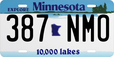 MN license plate 387NMO