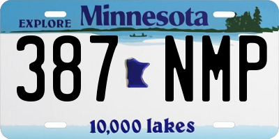 MN license plate 387NMP