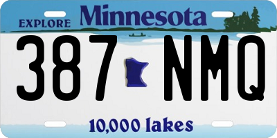 MN license plate 387NMQ
