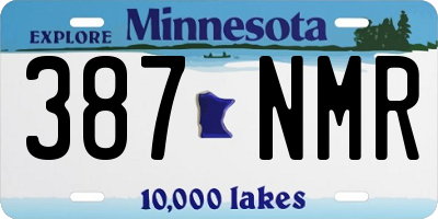 MN license plate 387NMR