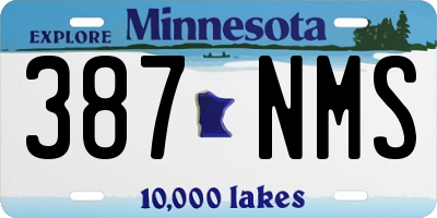 MN license plate 387NMS