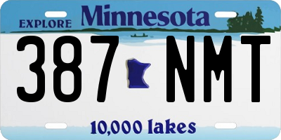 MN license plate 387NMT