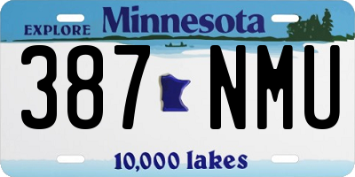 MN license plate 387NMU