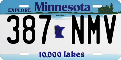 MN license plate 387NMV