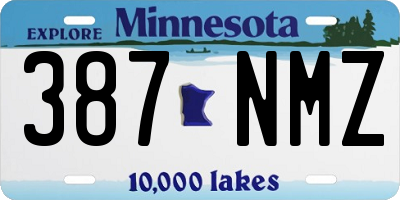 MN license plate 387NMZ
