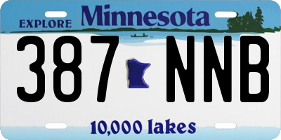 MN license plate 387NNB