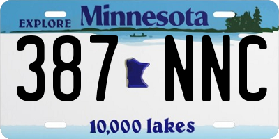 MN license plate 387NNC
